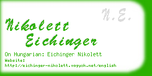 nikolett eichinger business card